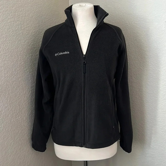 COLUMBIA grey fleece zip up jacket - Picture 1 of 12